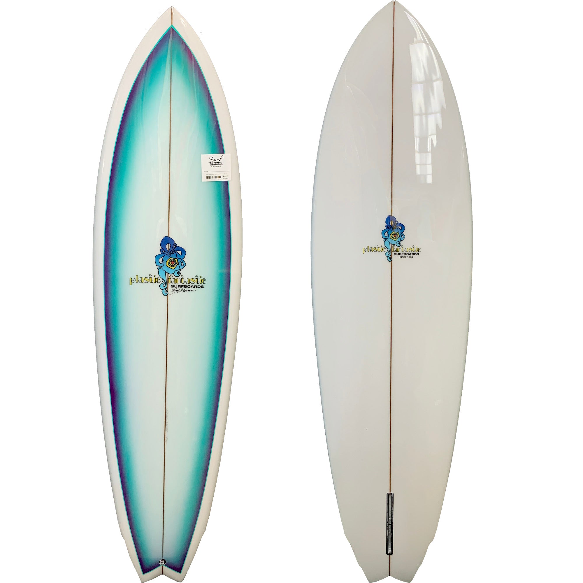 Plastic Fantastic Double Wing Swallow 6'10 Surfboard