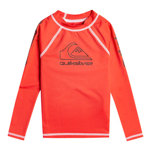 Quiksilver On Tour Youth Boy's S/S Rashguard - Red