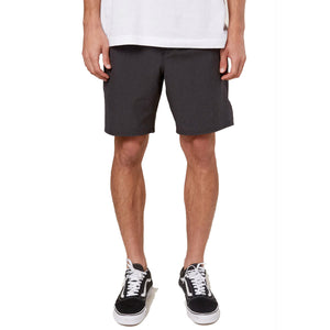 O'Neill Reserve Heather Elastic Waist 18" Men's Hybrid Walkshorts - Black