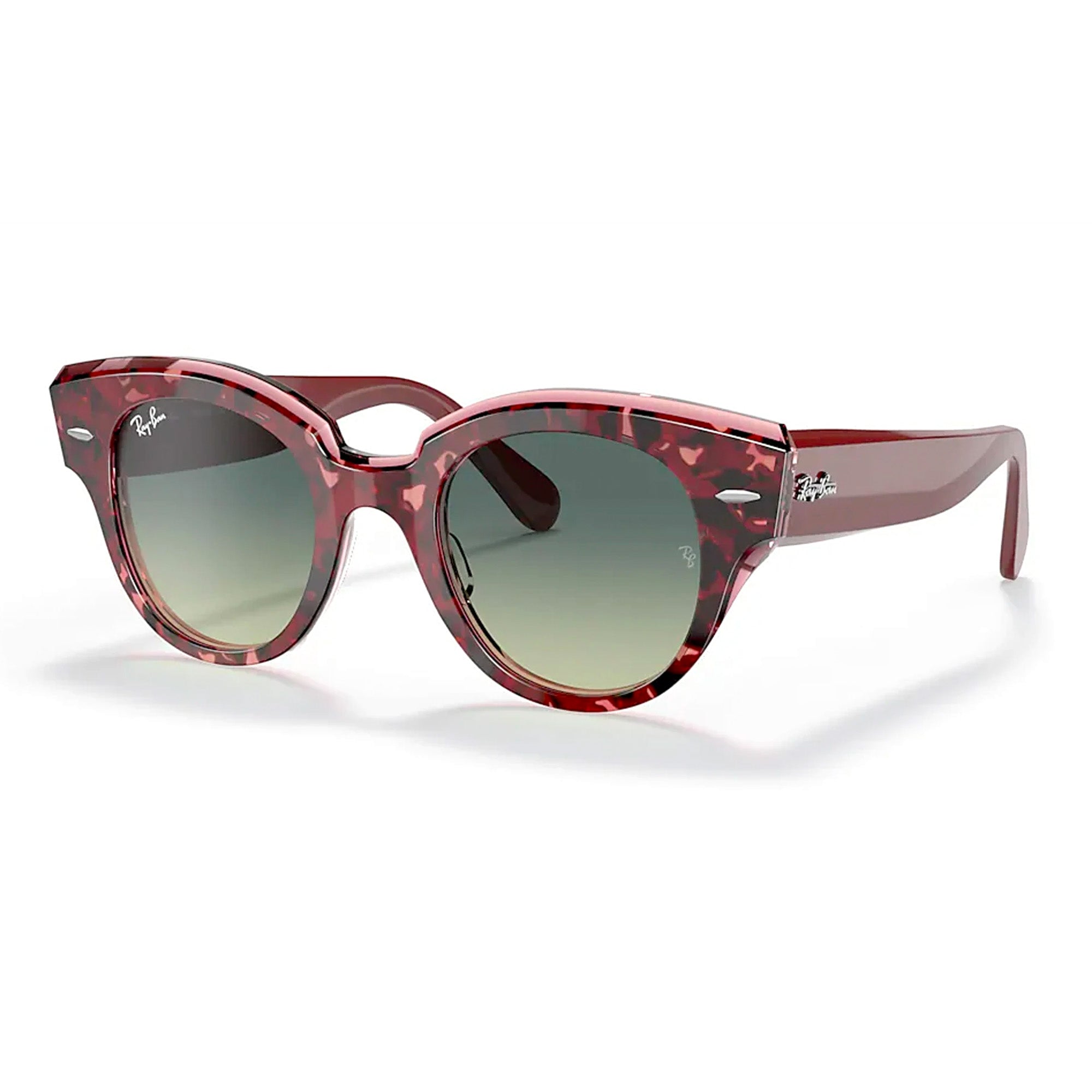 Ray-Ban Roundabout Women's Sunglasses - Tortoise Bordeaux/Green Blue Gradient