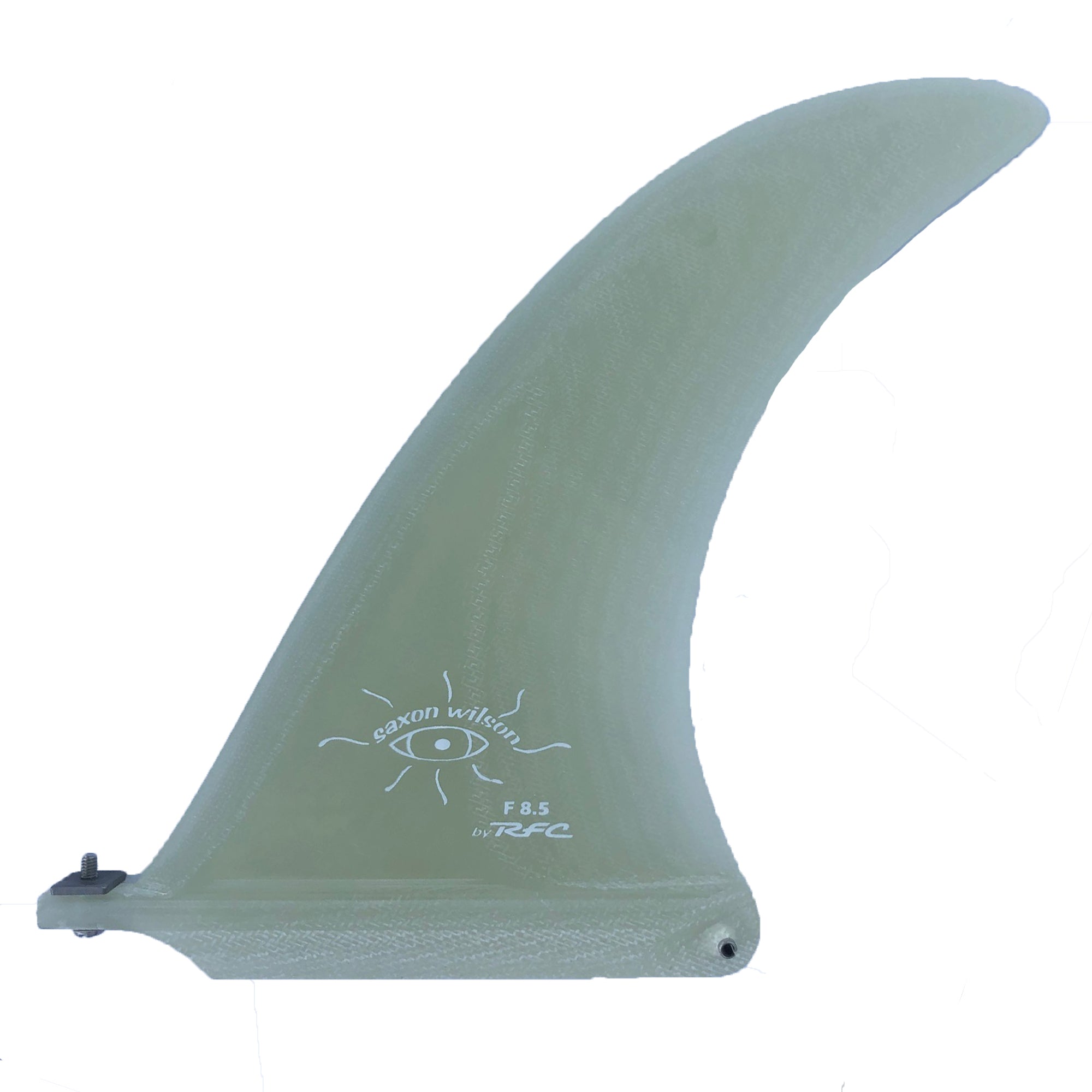 Rainbow Fin Co. Saxon Wilson Flex 8.5" Longboard Surfboard Fin - Clear