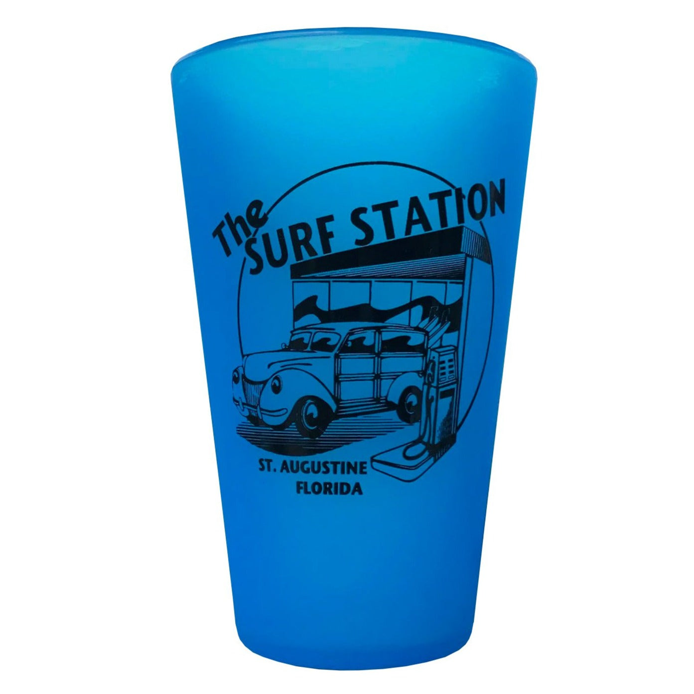 Surf Station Silipint Woody 16oz Pint Cup - Blue