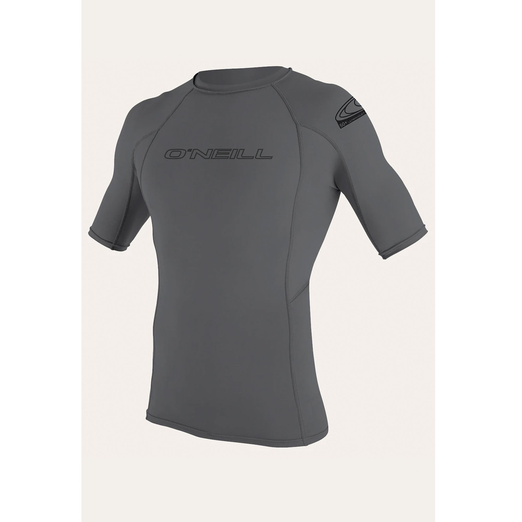 O'Neill Basic Skins Crew S/S Men's Rashguard - Smoke