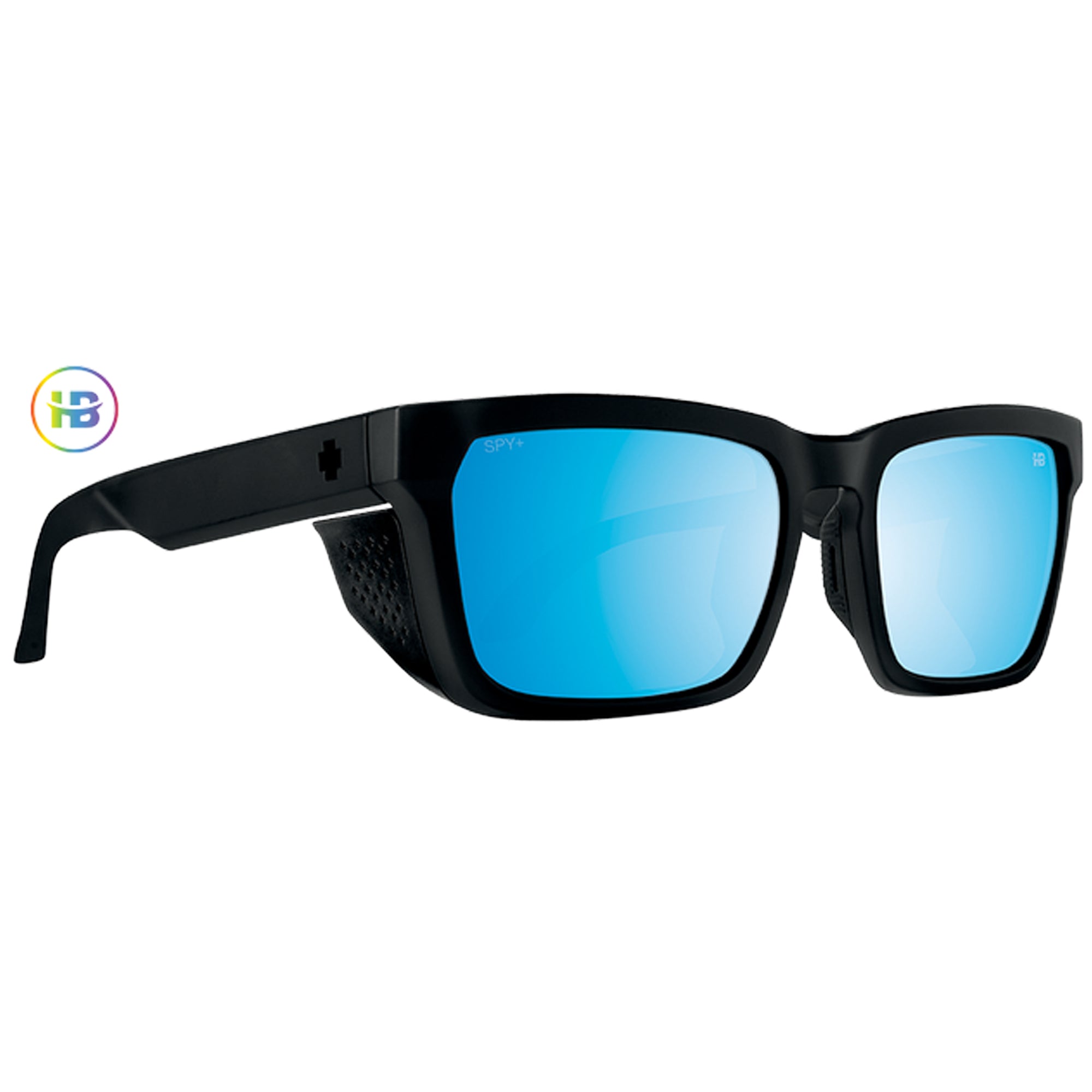 SPY Helm Tech Men's Sunglasses - Matte Dark Grey/Happy Grey Green Blue Spectrum