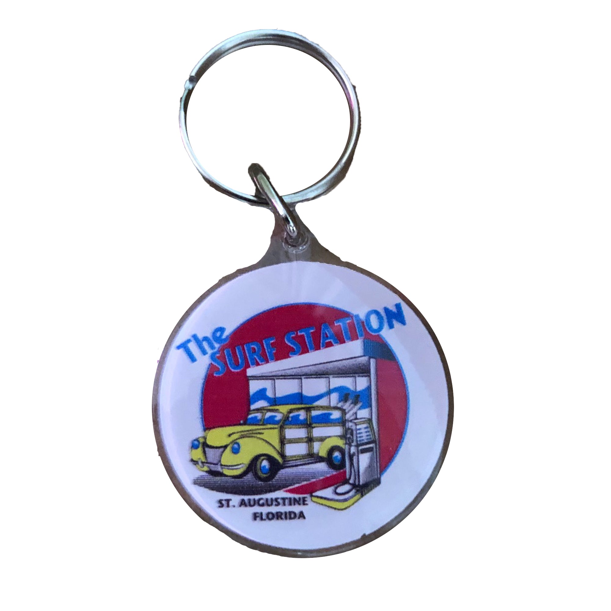 Surf Station Woody Keychain