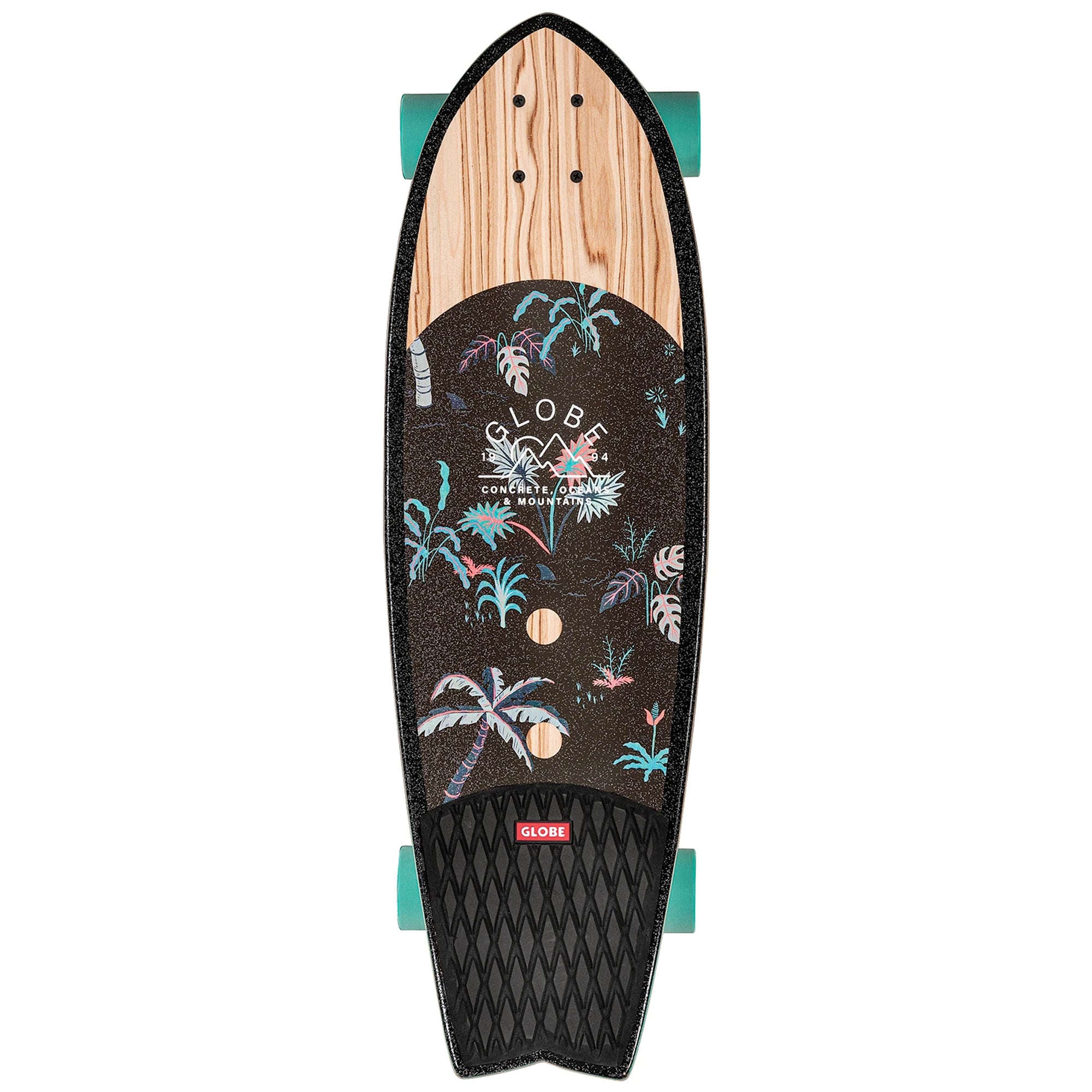 Globe Sun City 30" Complete Cruiser Skateboard - Olivewood/Neon Jungle