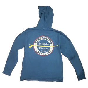 Surf Station East Coast Men's L/S Hooded T-Shirt