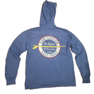 Surf Station East Coast Men's L/S Hooded T-Shirt