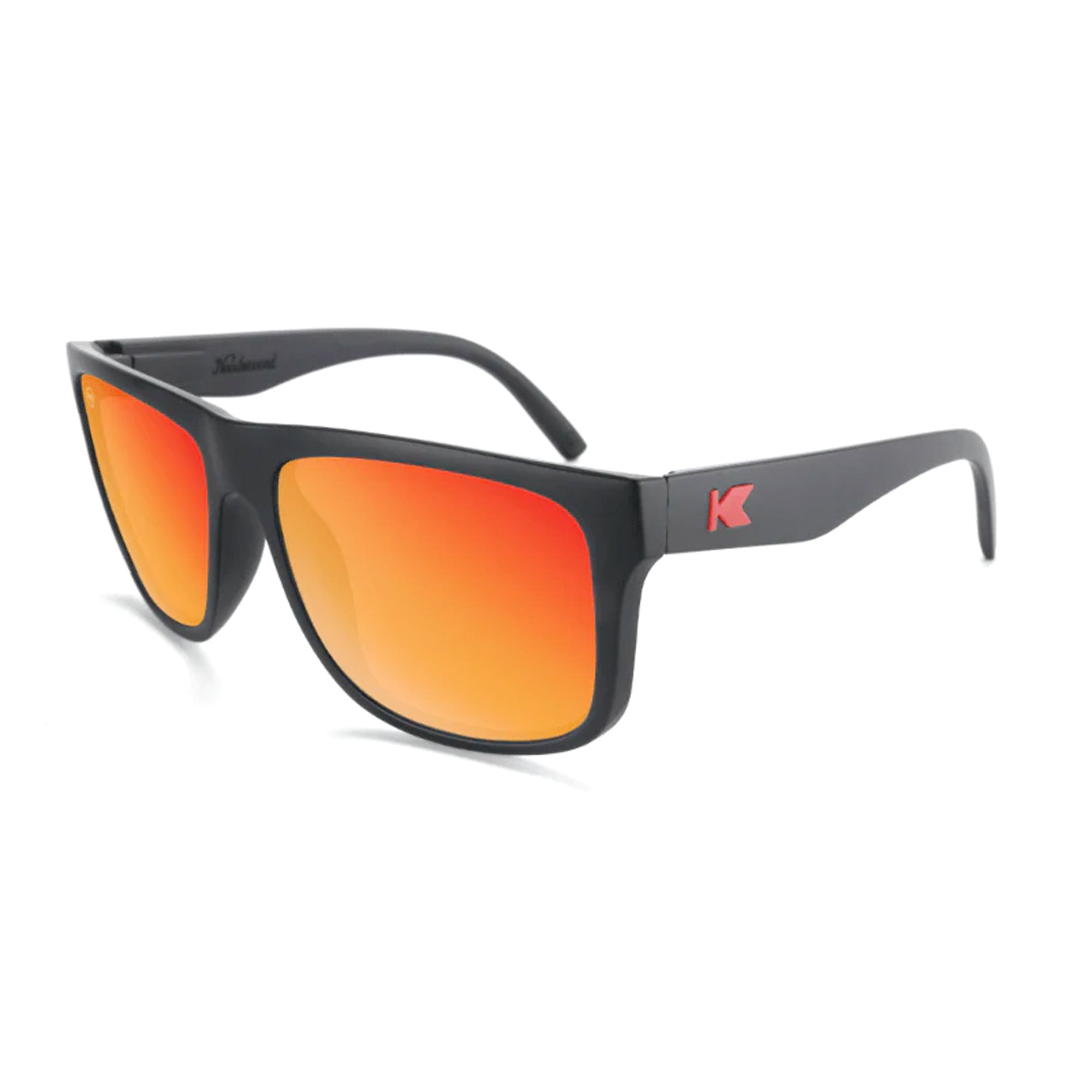 Knockaround Torrey Pines Men's Sunglasses - Matte Black/Red Sunset Polarized