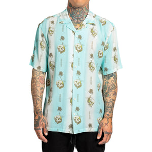 Lost Trade Winds Woven Men's S/S Dress Shirt - Light Blue